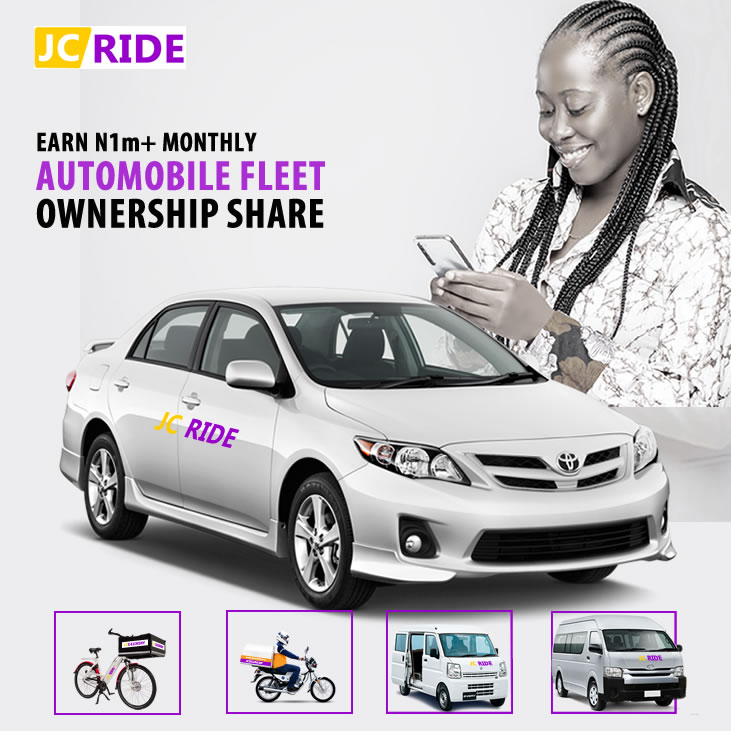 Ghana: 8.5-12.5% $JC RIDE Automobile Fleet Ownership Shares Program. Buy As A Currency